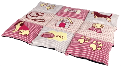 Trixie hondenkussen patchwork rood / beige product afbeelding