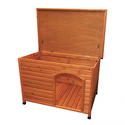Trixie natura hondenhok classic met plat dak bruin product afbeelding