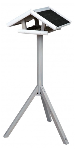 Trixie natura voederhuis met standaard grijs / wit product afbeelding
