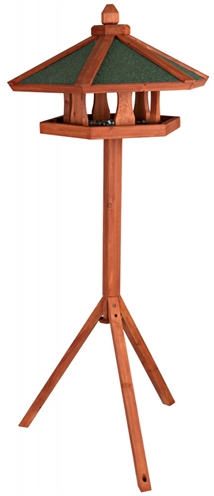 Trixie natura voederhuis met standaard bruin product afbeelding