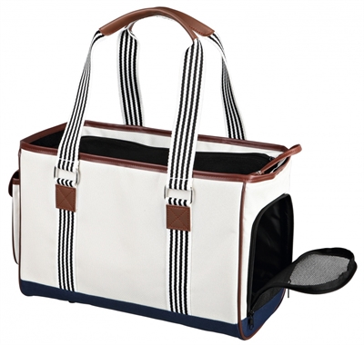 Trixie hondentas elisa wit / blauw product afbeelding