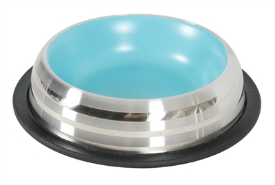 Zolux voerbak / drinkbak merenda rvs antislip blauw product afbeelding