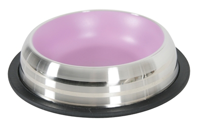 Zolux voerbak / drinkbak merenda rvs antislip roze product afbeelding