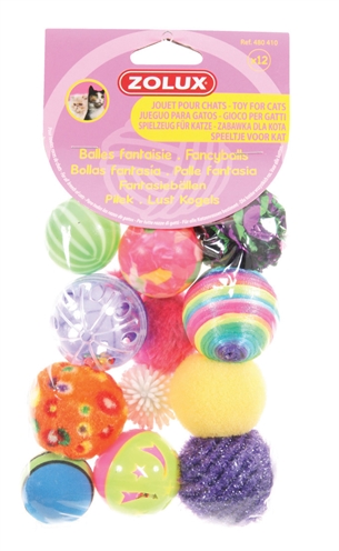 Zolux kattenspeelgoed fancy gekleurde ballen assorti product afbeelding
