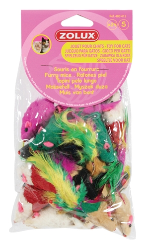 Zolux kattenspeelgoed bontmuisjes assorti product afbeelding