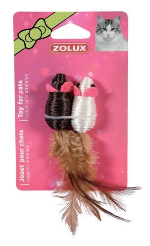 Zolux muis duo zwart / wit product afbeelding