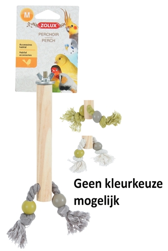 Zolux zitstok hout met touw assorti product afbeelding