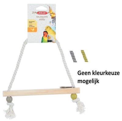 Zolux schommel hout met touw assorti product afbeelding