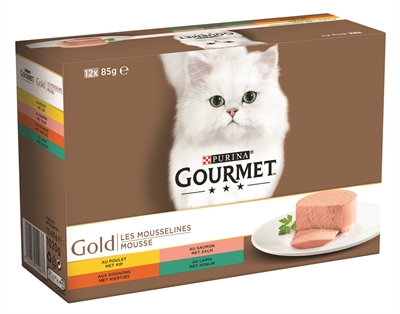 Gourmet Gold 12pack Fijne Mousse 12x85 Gr