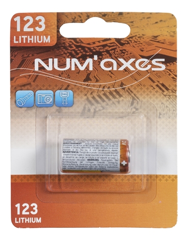 Numaxes lithium batterij cr123a product afbeelding