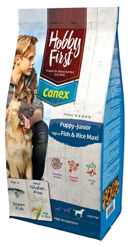 Hobbyfirst canex puppy/junior brocks rich in fish&rice maxi