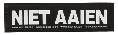 Julius k9 labels voor powerharnas/tuig niet aaien