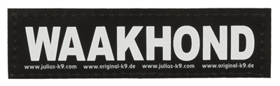 Julius k9 labels voor powerharnas/tuig waakhond product afbeelding