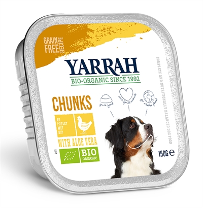 Yarrah dog alu brokjes kip / aloe vera in saus graanvrij product afbeelding