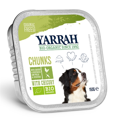 Yarrah dog alu brokjes kip / groente met cichorei in saus graanvrij product afbeelding