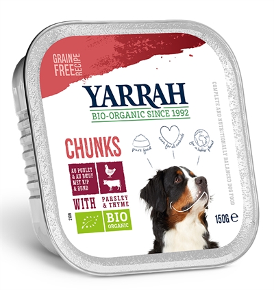 Yarrah dog alu brokjes rund met peterselie / tijm in saus graanvrij product afbeelding