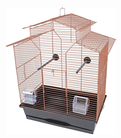 Interzoo vogelkooi iza 2 koper / zwart product afbeelding