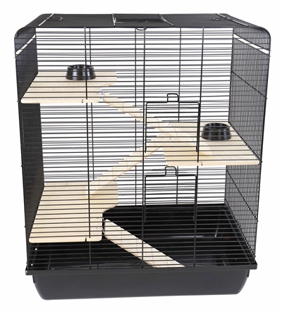 Interzoo rattenkooi remy wood zwart product afbeelding