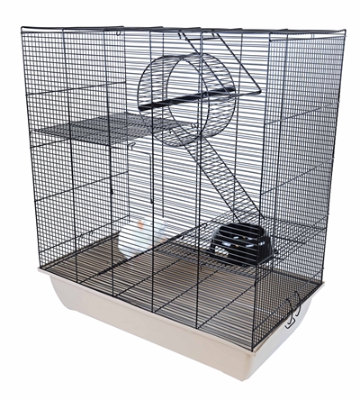 Interzoo rattenkooi rat 70 zwart / beige product afbeelding