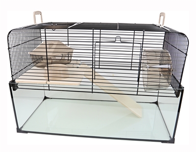 Interzoo hamsterkooi vision 51 zwart product afbeelding