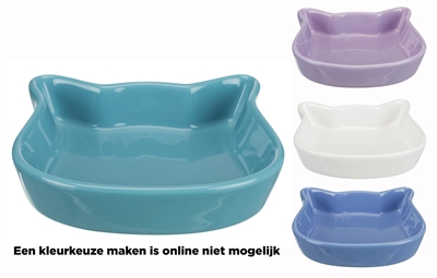 Trixie voerbak kattenkop assorti