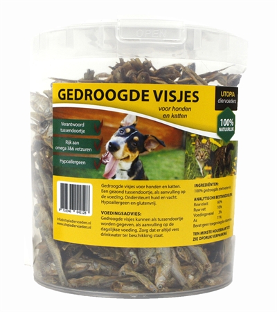 Gedroogde visjes voor hond en kat product afbeelding