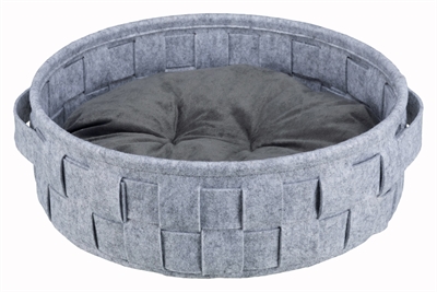 Trixie lennie gevlochten kattenmand grijs product afbeelding
