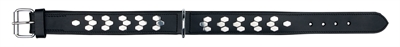 Trixie halsband hond active leer met applicaties zwart product afbeelding