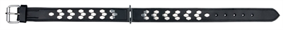 Trixie halsband hond active leer met applicaties zwart product afbeelding