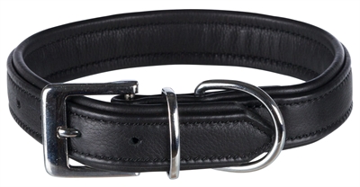 Trixie halsband hond active comfort leer zwart product afbeelding