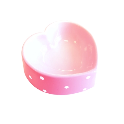 Happy pet voerbak polka dot hart roze product afbeelding