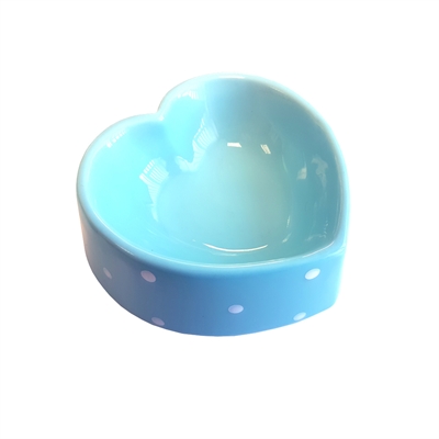Happy pet voerbak polka dot hart blauw product afbeelding