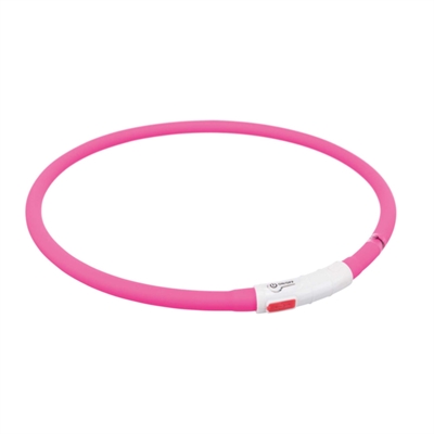 Trixie halsband usb flash light lichtgevend oplaadbaar roze product afbeelding