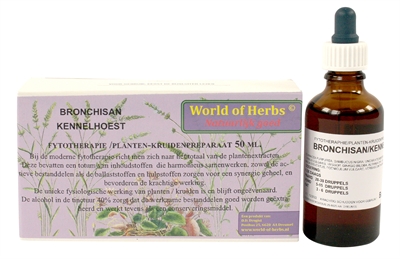 World of herbs fytotherapie bronchisan kennelhoest product afbeelding