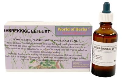 World of herbs fytotherapie gebrekkige eetlust product afbeelding