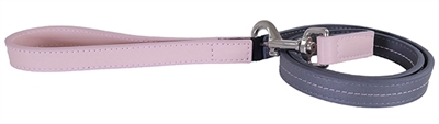 Rosewood hondenriem leer babyroze / donkergrijs product afbeelding