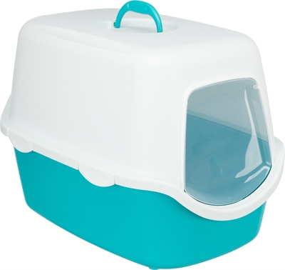 Trixie kattenbak vico turquoise / wit product afbeelding