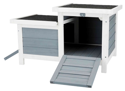 Trixie knaagdierhuis met 2 ingangen grijs / wit product afbeelding