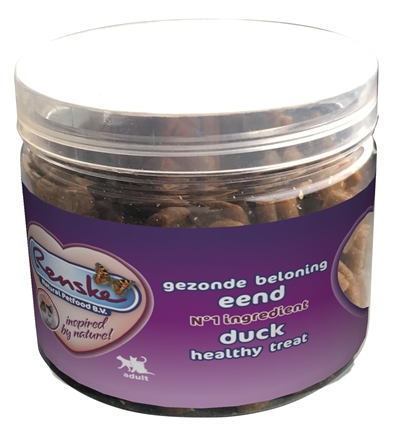 Renske kat gezonde beloning mini hartjes eend product afbeelding