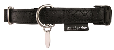 Macleather halsband zwart product afbeelding