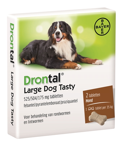 Bayer drontal ontworming hond l tasty product afbeelding