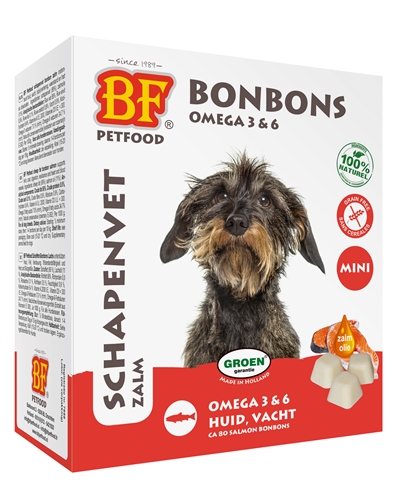 Biofood schapenvet mini bonbons zalm product afbeelding