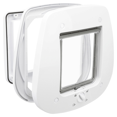 Trixie 4weg kattenluik speciaal voor glas wit product afbeelding