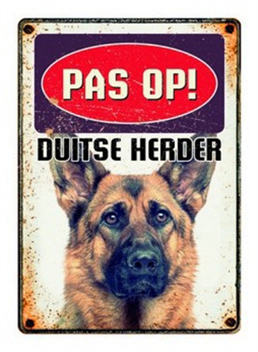 Plenty gifts waakbord blik duitse herder product afbeelding