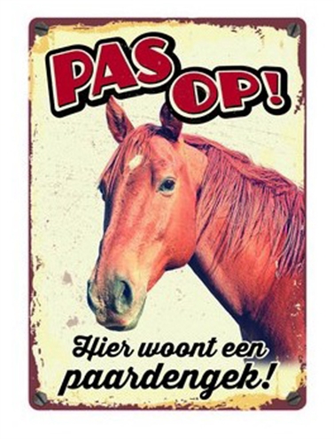 Plenty gifts waakbord blik paard product afbeelding