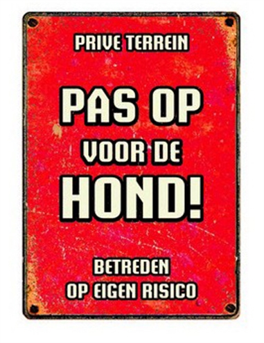 Plenty gifts waakbord blik pas op voor de hond product afbeelding