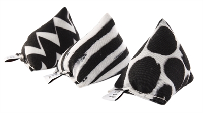 Canadian cat mini pyramide set met catnip zwart / wit product afbeelding