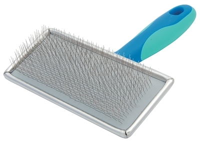 Vivog slickerborstel zacht blauw product afbeelding