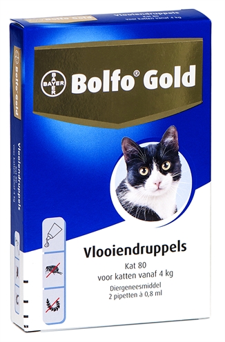 Bolfo Gold Kat Vlooiendruppels + 4 Kg 2 Pipet product afbeelding