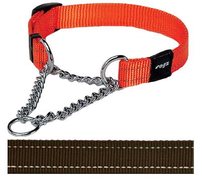 Rogz for Dogs Snake Choker Verstelbaar Bruin 40 x 1,6 cm